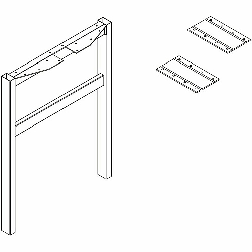 Lorell Adjustable Table Leg Bases & Returns (16285)
