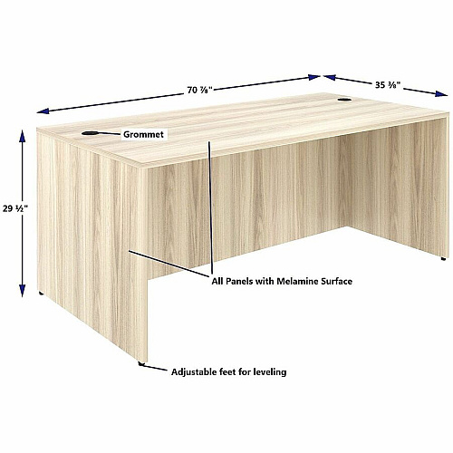Lorell Essentials Retangular Desk Shell (66301)