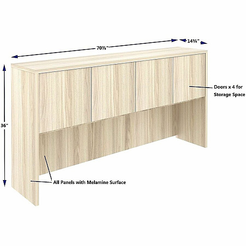 Lorell Essentials 4-Door Stack-On Hutch (66316)