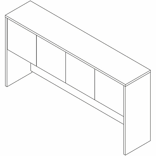Lorell Essentials 4-Door Stack-On Hutch (66316)
