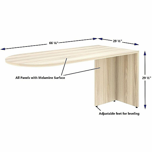 Lorell Essentials Peninsula Desk Box 1 of 2 (66314)