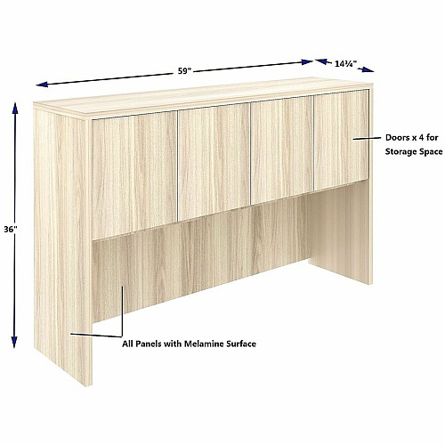 Lorell Essentials 3-Door Stack-On Hutch (66318)