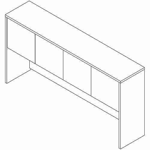 Lorell Essentials 3-Door Stack-On Hutch (66318)