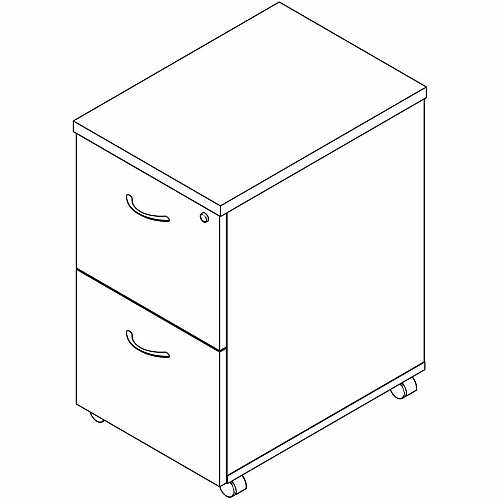 Lorell Essentials 2-Drawer Mobile Pedestal (66329)