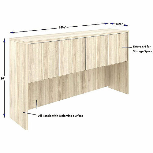 Lorell Essentials 4-Door Stack-On Hutch (66317)