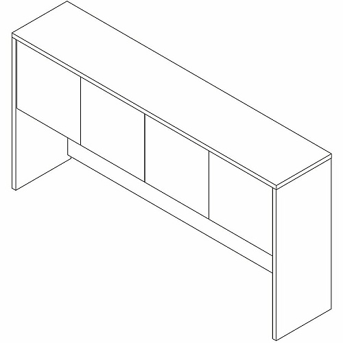 Lorell Essentials 4-Door Stack-On Hutch (66317)