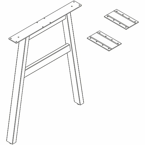 Lorell Adjustable Table Leg Bases & Returns (16291)