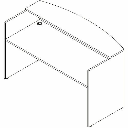 Lorell Essentials Front Reception Desk (66325)