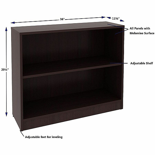 Lorell Essentials Espresso Laminate Bookcase (18249)