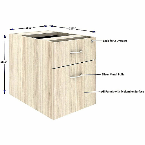 Lorell Essentials Fixed Hanging File Pedestal (66330)