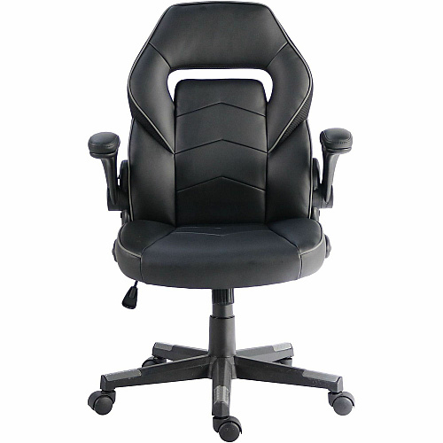 NuSparc SpawnSafe Antimicrobial Gaming Chairs Polyurethane, Nylon - Black, Gray - 1 Each (FCH202VUGY)