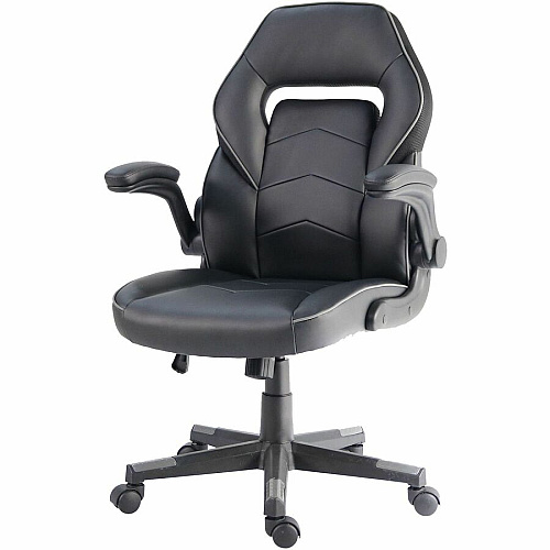 NuSparc SpawnSafe Antimicrobial Gaming Chairs Polyurethane, Nylon - Black, Gray - 1 Each (FCH202VUGY)