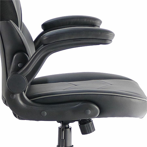 NuSparc SpawnSafe Antimicrobial Gaming Chairs Polyurethane, Nylon - Black, Gray - 1 Each (FCH202VUGY)