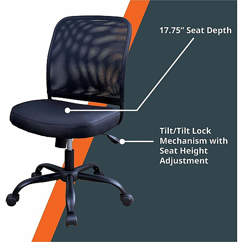 NuSparc Soho Mesh-Back Task Chair (FCH302MFNBK)