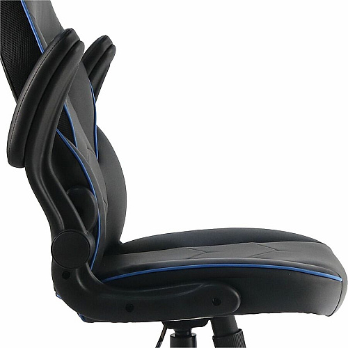 NuSparc SpawnSafe Antimicrobial Gaming Chairs Polyurethane, Nylon - Black, Blue - 1 Each (FCH202VUBE)