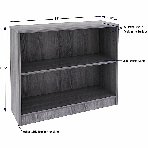 Lorell Weathered Charcoal Laminate Bookcase (69630)