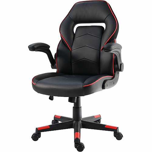 NuSparc SpawnSafe Antimicrobial Gaming Chairs Polyurethane, Nylon - Black, Red - 1 Each (FCH202VURD)