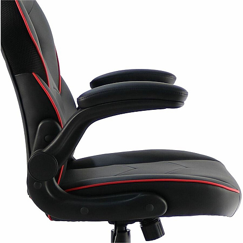 NuSparc SpawnSafe Antimicrobial Gaming Chairs Polyurethane, Nylon - Black, Red - 1 Each (FCH202VURD)