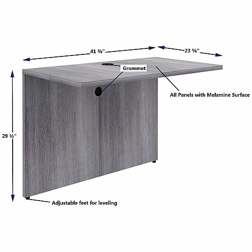 Lorell Weathered Charcoal Laminate Desking (69529)
