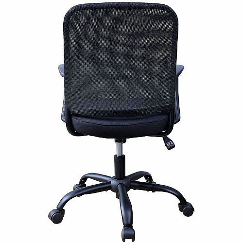 NuSparc Soho Mesh-Back Task Chair with Fixed Arms Fabric Seat Material - Mesh Back Material - Metal Frame Material - Black - Armrest - 1 Each (FCH302MFFBK)