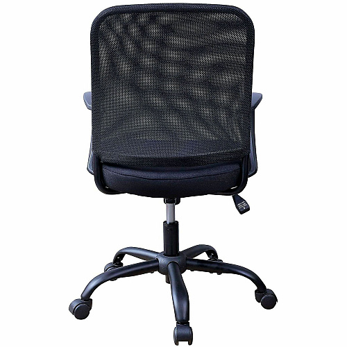 NuSparc Soho Mesh-Back Task Chair with Fixed Arms Fabric Seat Material - Mesh Back Material - Metal Frame Material - Black - Armrest - 1 Each (FCH302MFFBK)