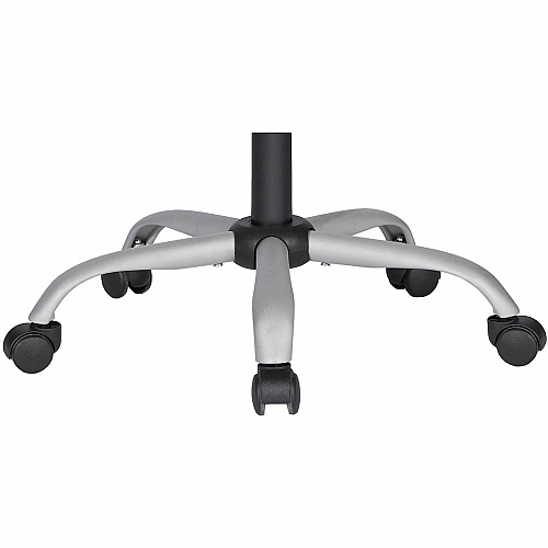 NuSparc Anti-Microbial PVC Stool with Seat Back Black - Polyvinyl Chloride (PVC) - 1 Each (FCH204VNBK)