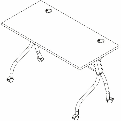 Lorell Modern Elm/Black Flip-Up Training Tables (66377)