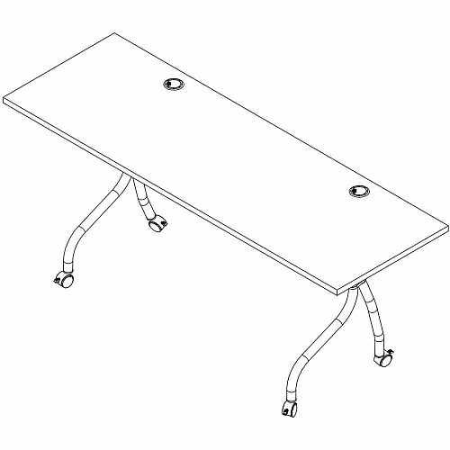 Lorell Modern Elm/Black Flip-Up Training Tables (66375)