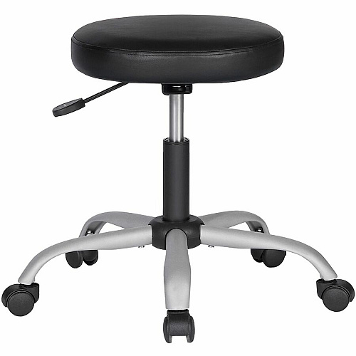NuSparc Anti-Microbial PVC Backless Stool Black - Polyvinyl Chloride (PVC) - 1 Each (FCH205VNBK)