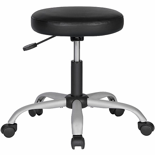 NuSparc Anti-Microbial PVC Backless Stool Black - Polyvinyl Chloride (PVC) - 1 Each (FCH205VNBK)