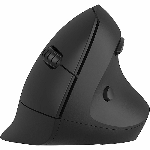 SKILCRAFT&reg; 2.40GHz and Bluetooth Wireless Vertical Computer Mouse Wireless - Bluetooth/Radio Frequency - 2.40 GHz - Black - USB - Scroll Wheel - 1 x AA Battery Supported - 1 Each (410773)