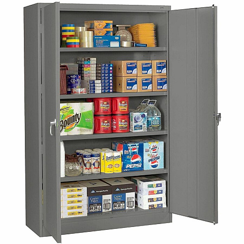 Tennsco&reg; Jumbo Storage Cabinet, 48" x 24" x 78", Medium Gray (J2478SUMGY)
