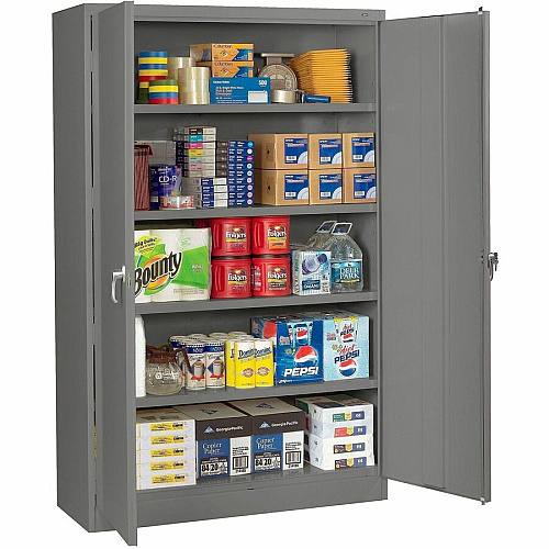 Tennsco&reg; Deluxe Jumbo Storage Cabinet, 400 lb Load Capacity (J1878SUMGY)