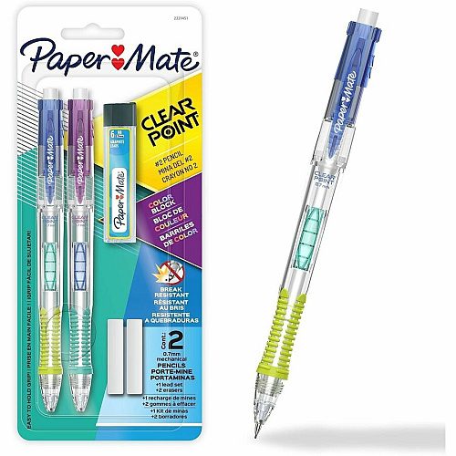 Paper Mate Clearpoint Mechanical Pencil 0.7 mm Lead - 2 / Pack (2221451)