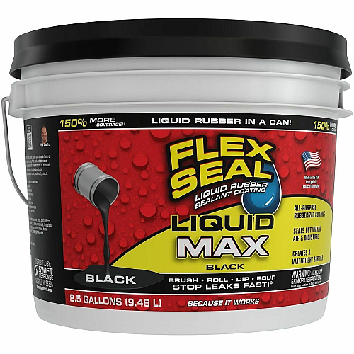 FLEX SEAL Sealant Synthetic Rubber - Black - 19.99 lb - 1 - 1 Carton (LFSMAXBLK02)