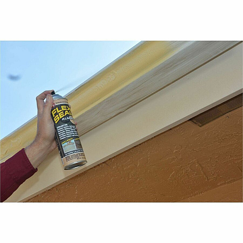 FLEX SEAL Liquid Rubber Sealant Coating Spray Synthetic Rubber - Almond - 0.87 lb - 1 - 6 / Carton (FSTANR20)