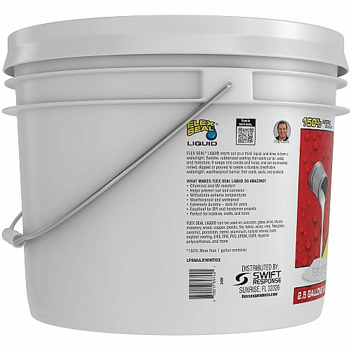 FLEX SEAL Sealant Synthetic Rubber - White - 19.99 lb - 1 - 1 Carton (LFSMAXWHT02)