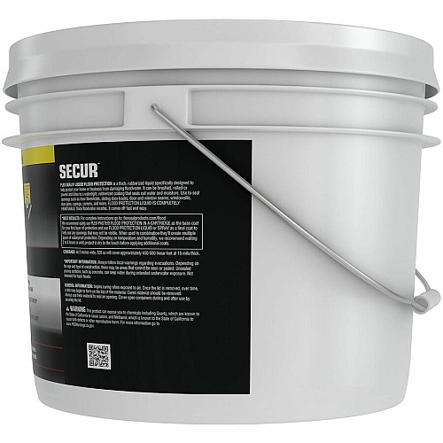 FLEX SEAL SECUR Low-Level Flood Protection Liquid Rubber Rubber - Yellow - 20 lb - 1 - 1 Carton (RLSYELR02)