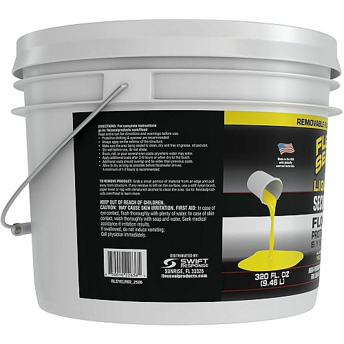 FLEX SEAL SECUR Low-Level Flood Protection Liquid Rubber Rubber - Yellow - 20 lb - 1 - 1 Carton (RLSYELR02)