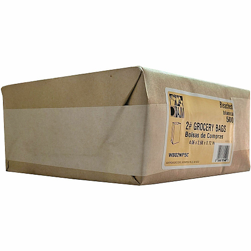 AJM #2 White Paper Grocery Bags (WB02NP5CES)