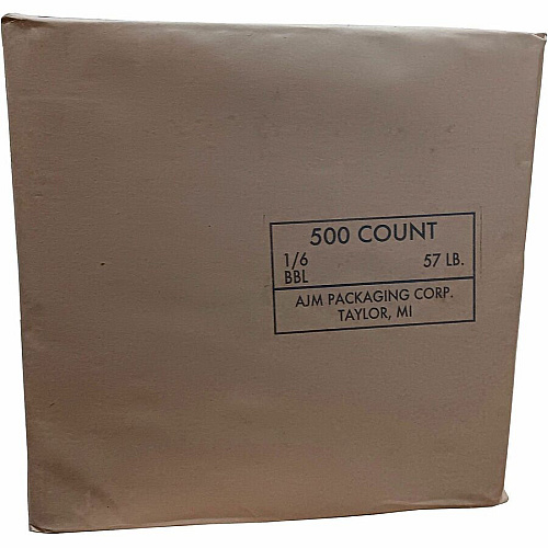 AJM 1/6 BBL #57 Kraft Paper Grocery Sacks (GS57NP5CES)