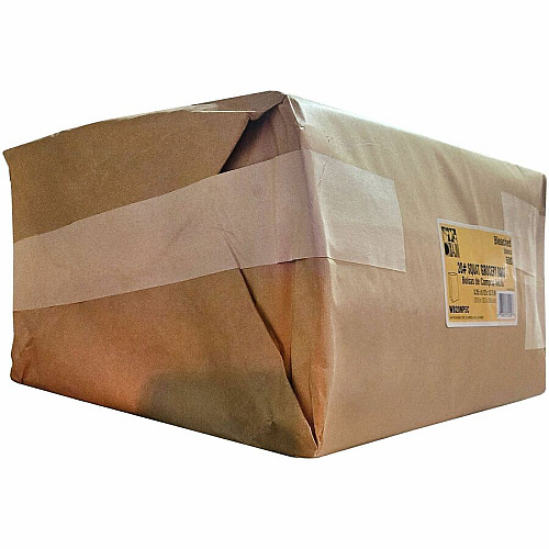 AJM #20 Squat White Paper Grocery Bags (WB20NP5CES)