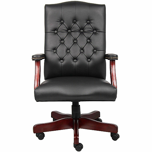 Boss Chair Wood Frame Material - Black - 1 Each (905BK)