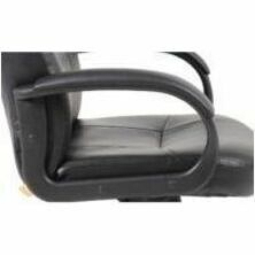 Boss Caressoftplus Vinyl Executive Mid Back Chair Mid Back - 5-star Base - Black - Fabric - Armrest - 1 Each (7906)