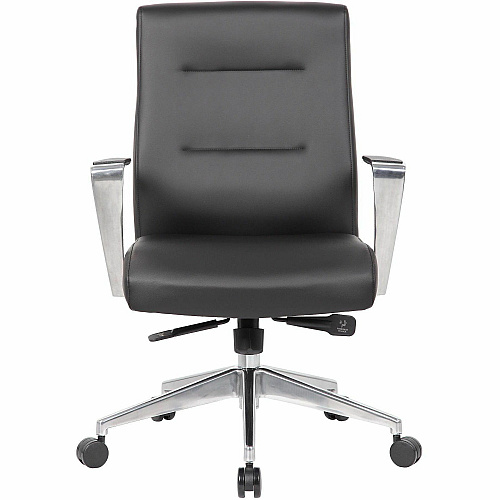 Boss Modern Conference Chair Black - Armrest - 1 Each (8886ALAMBK)