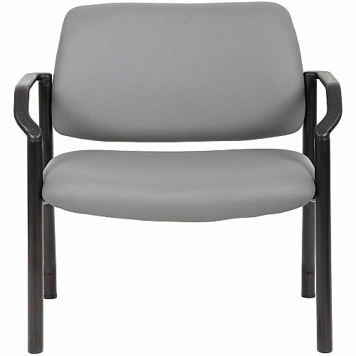 Boss Mid-back Guest Chair Mid Back - Gray - Vinyl - 1 Each (9591AMGY500)