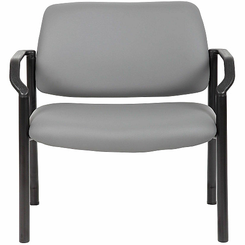 Boss Mid-back Guest Chair Mid Back - Gray - Vinyl - 1 Each (9591AMGY500)