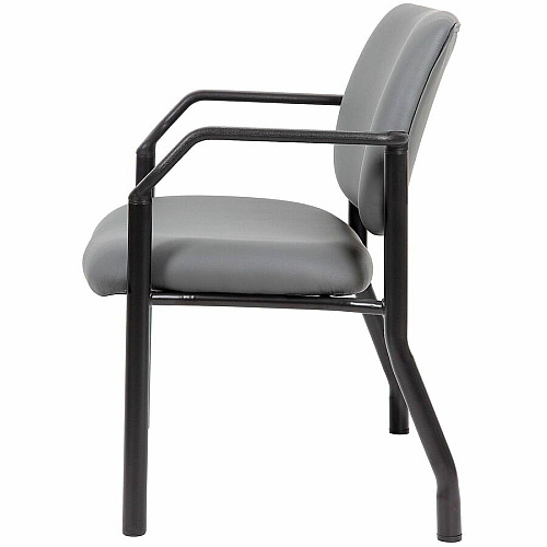 Boss Mid-back Guest Chair Mid Back - Gray - Vinyl - 1 Each (9591AMGY500)