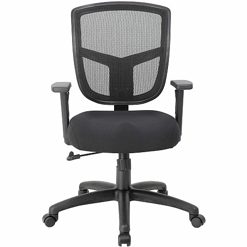 Boss Mesh Task Chair High Density Foam (HDF) Seat Material - Mesh Back Material - 5-star Base - Black - Mesh, Fabric - Armrest - 1 Each (6022)