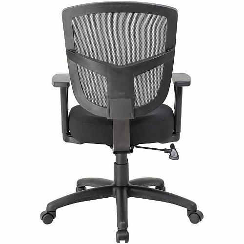 Boss Mesh Task Chair High Density Foam (HDF) Seat Material - Mesh Back Material - 5-star Base - Black - Mesh, Fabric - Armrest - 1 Each (6022)